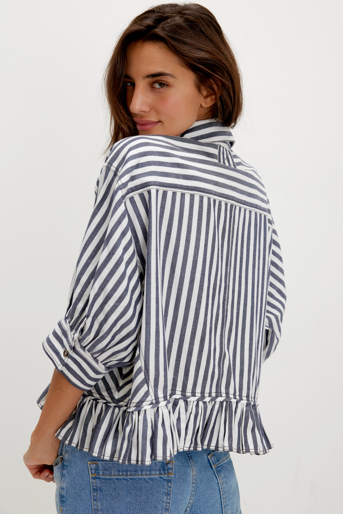 Bailey Stripe Shirt - Nautical Navy