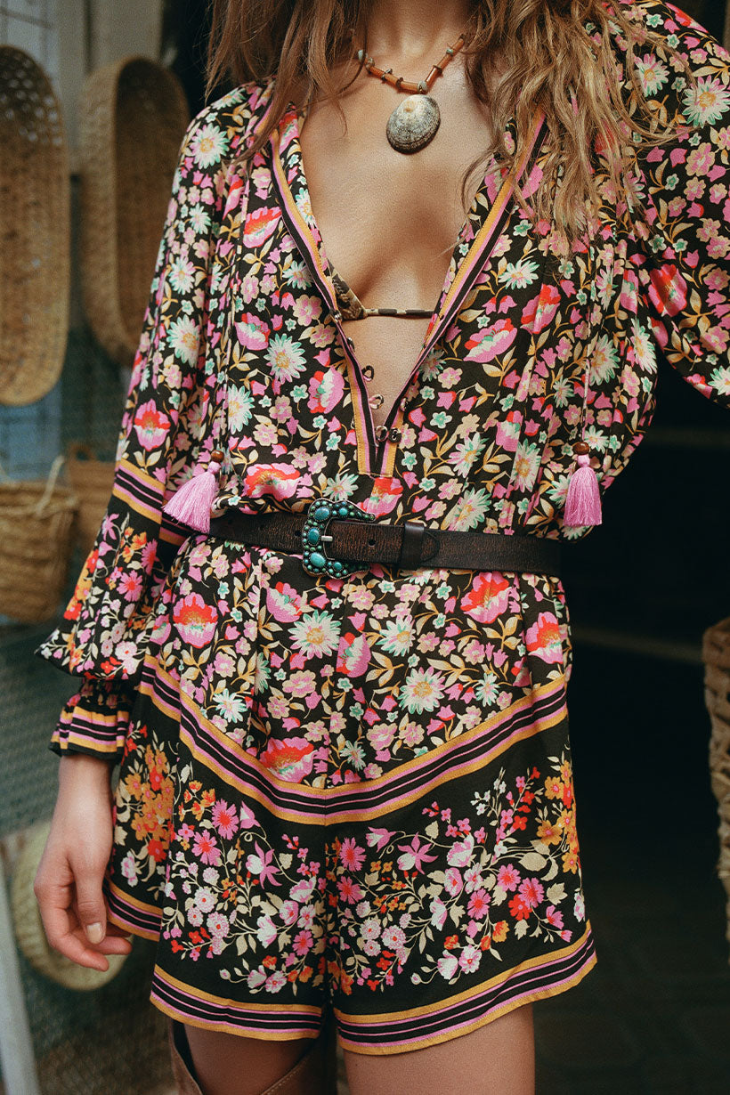 Impala Lily Romper - Night Blossom