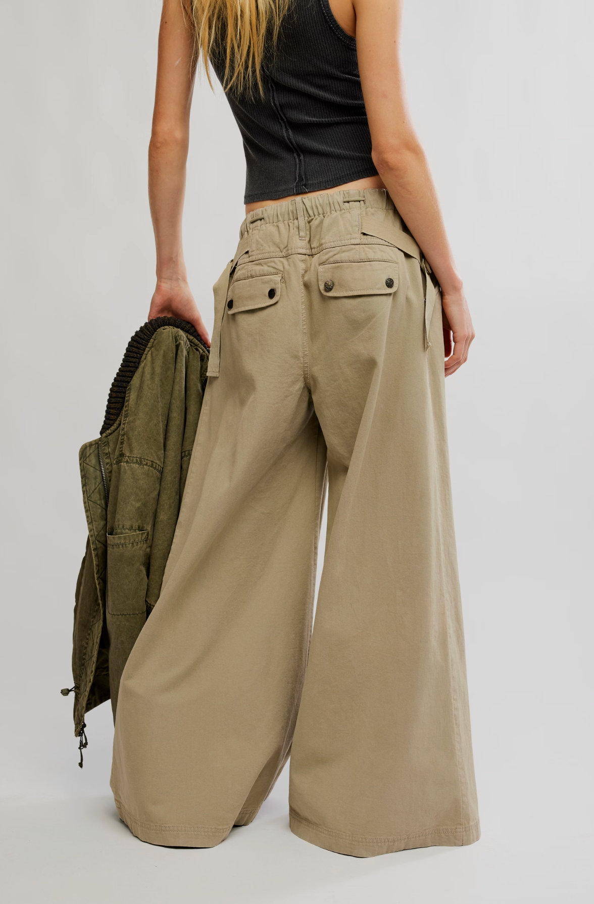 Julien Wide Leg Chino - Chinchilla