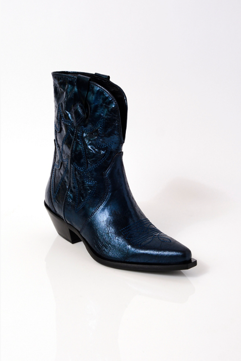 Way Out West Boot - Metallic Navy