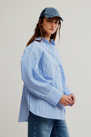 Sabine Tailored Striped Shirt - Oxford Stripe Blue