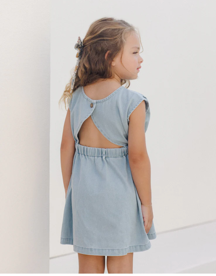 Denim Mini Dress - Ocean