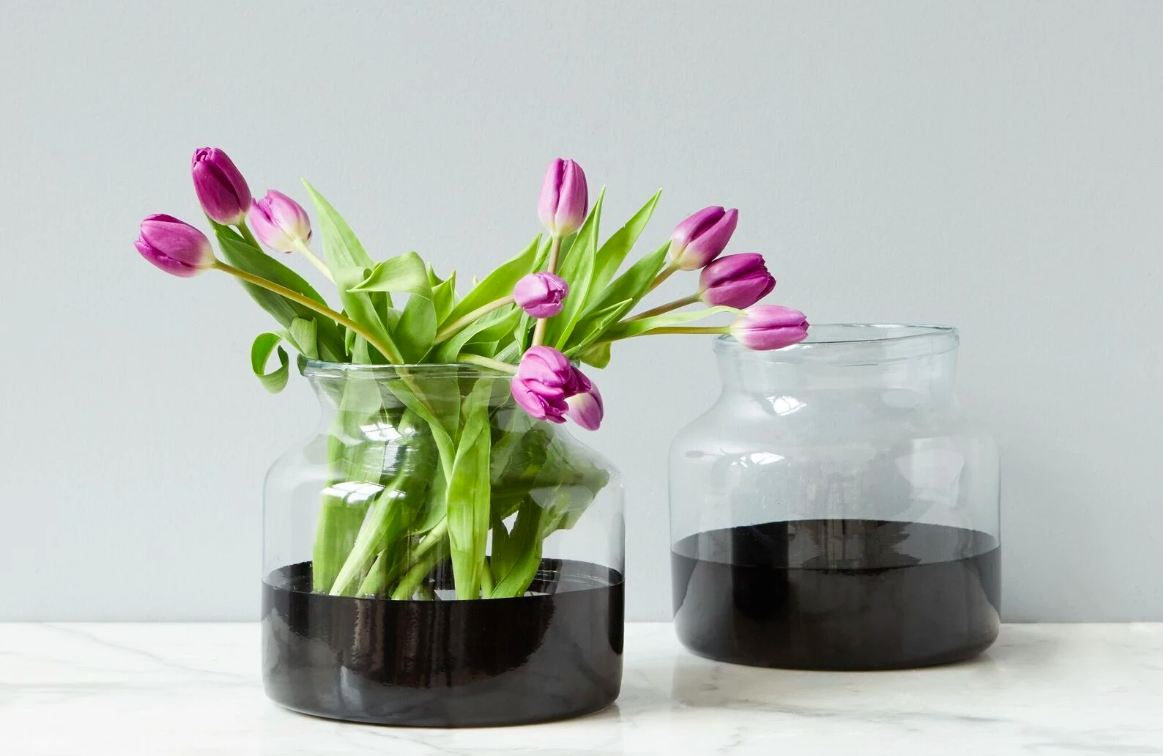 Colour Block Vase - Black
