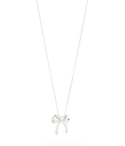Cassian Bow Pendant Necklace - Silver