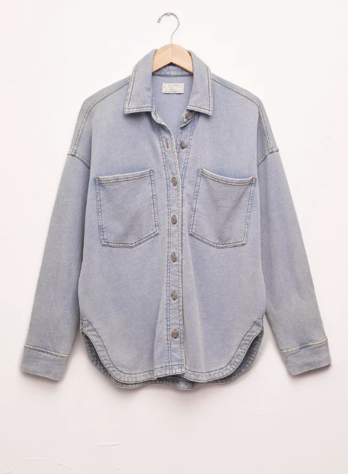 All Day Knit Denim Jacket - Washed Indigo