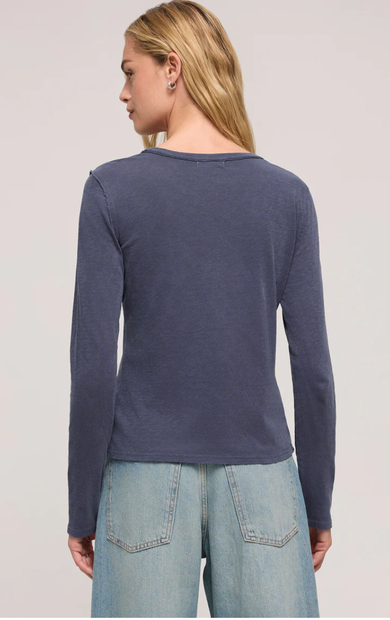 Arlet Slub Top - Worn Blue