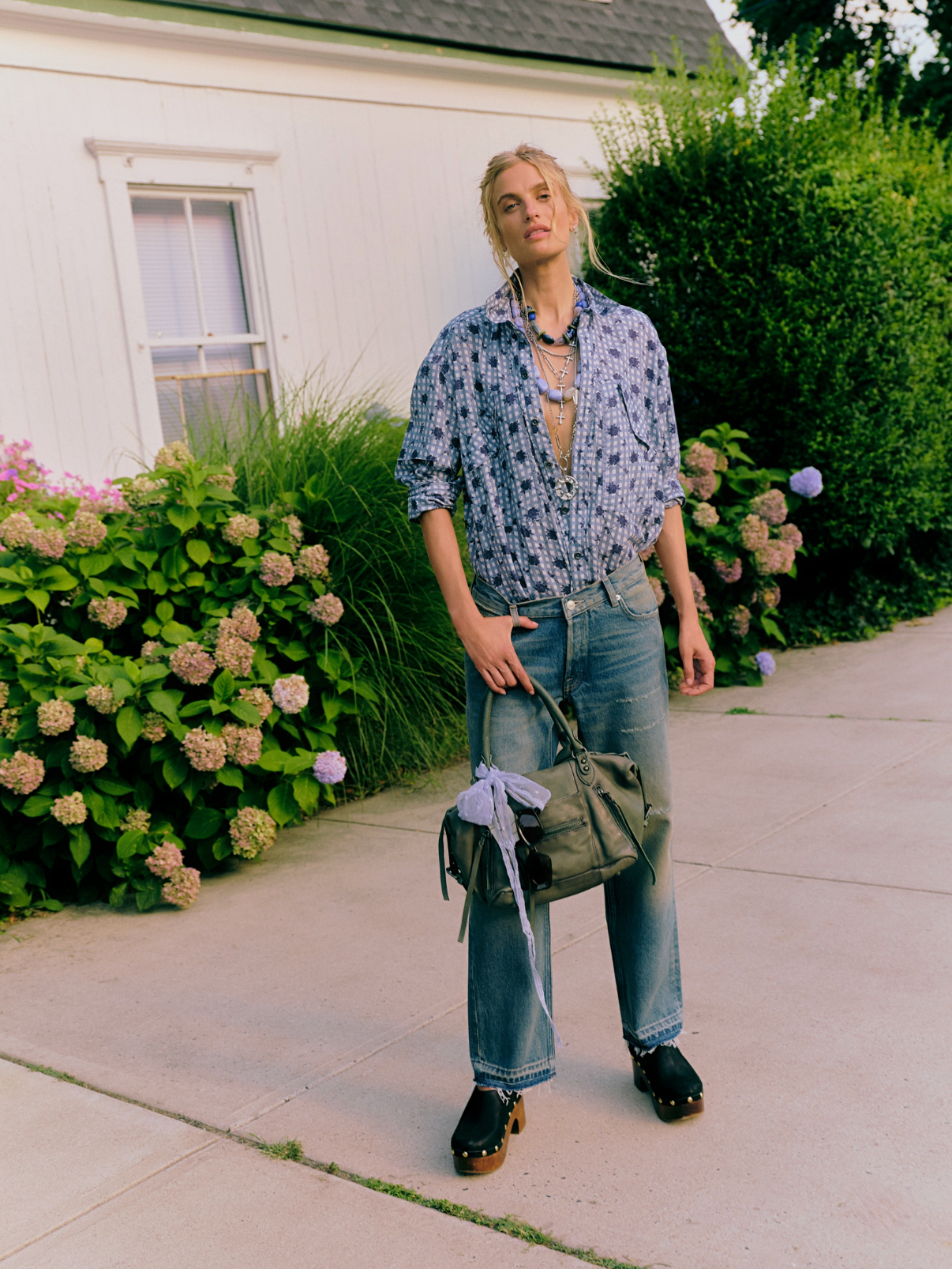 Hidden Flower Camo Shirt - Navy Combo