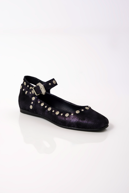 Mystic Mary Jane Flat - Metallic Navy