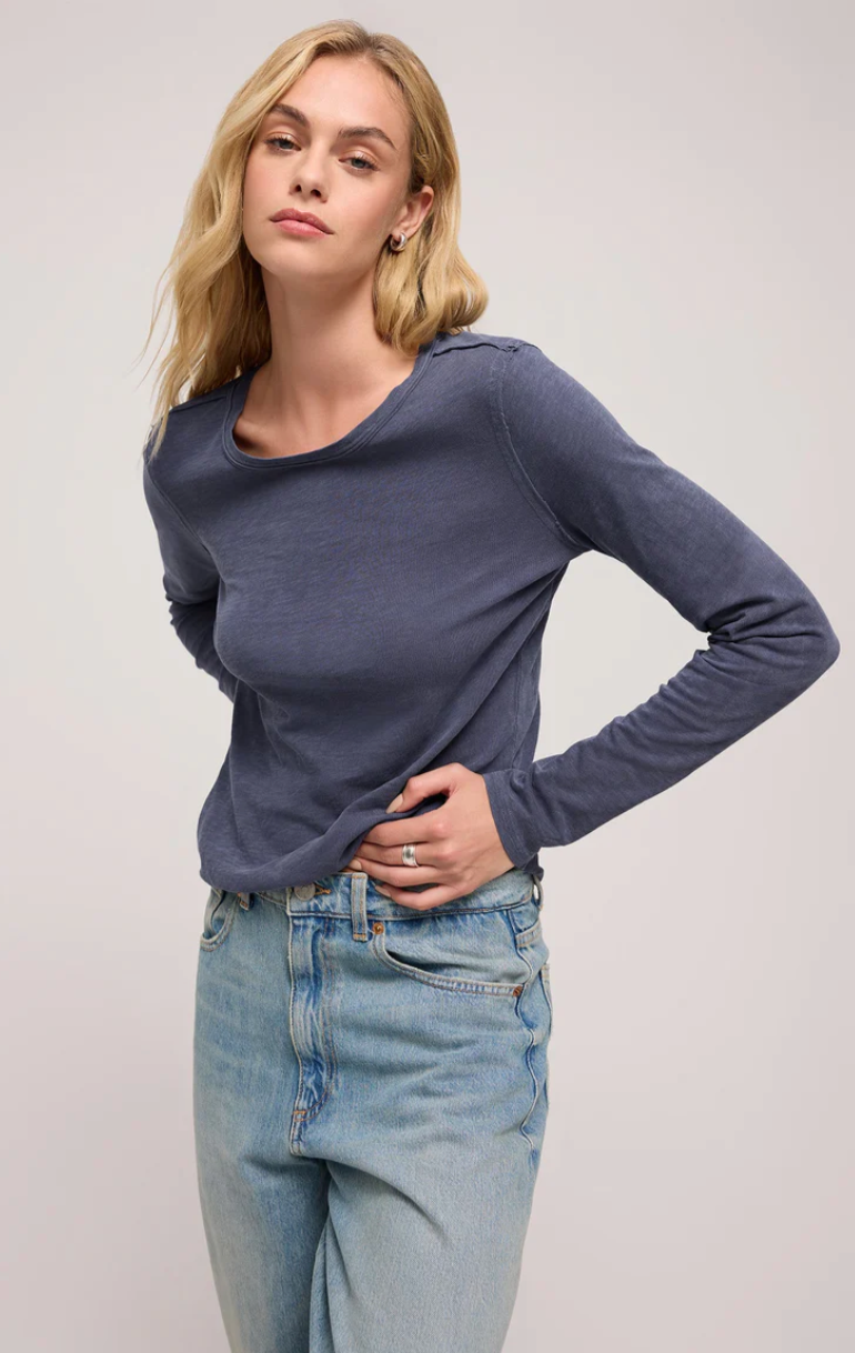 Arlet Slub Top - Worn Blue