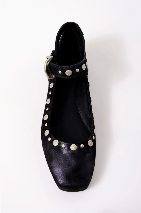 Mystic Mary Jane Flat - Metallic Navy