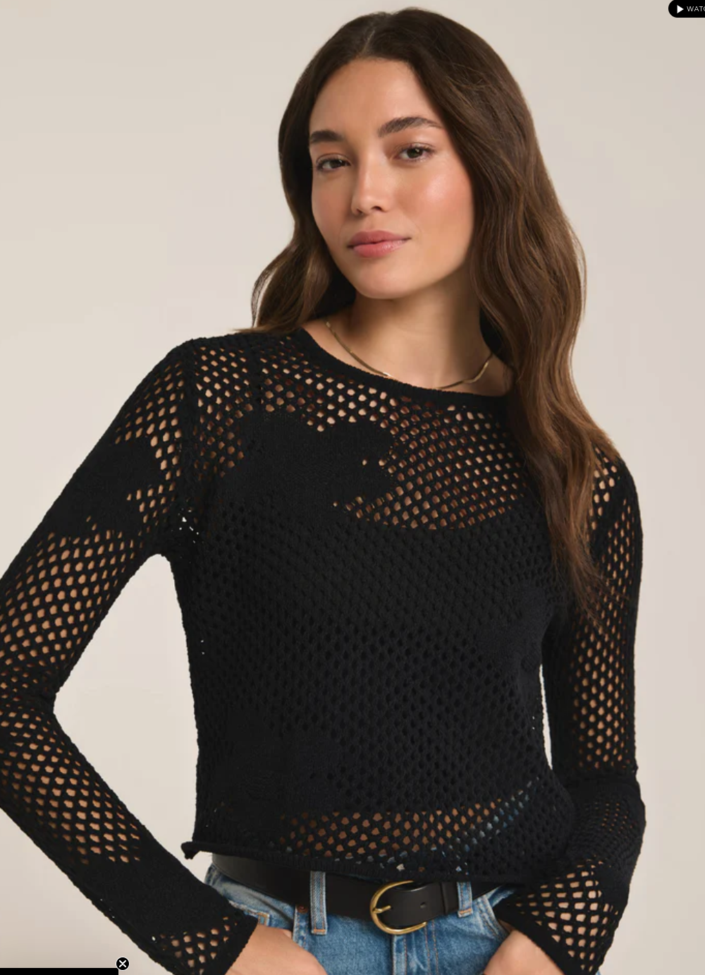 Blossom Floral Sweater - Black