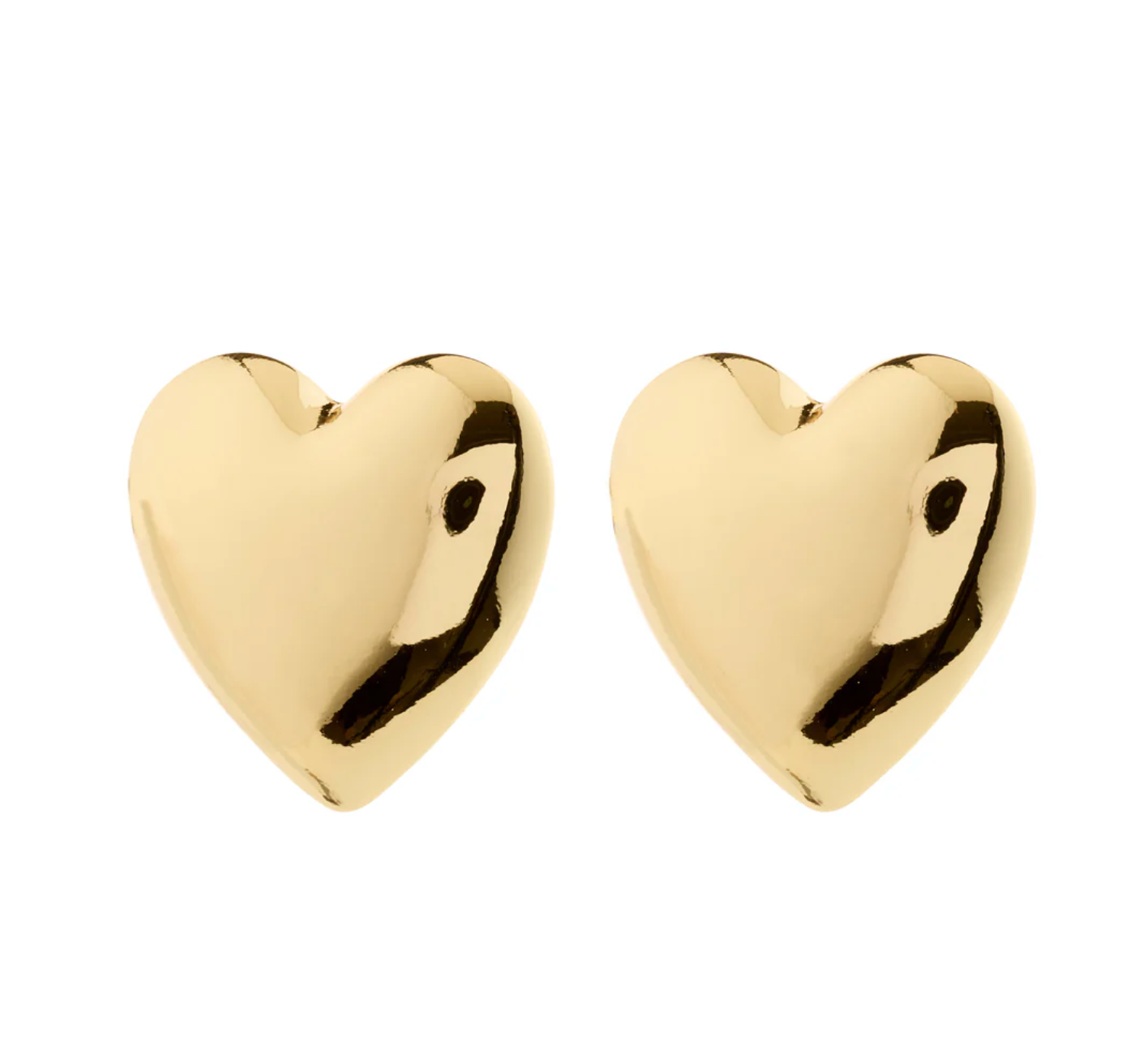 Annemette Heart Earrings  - Gold