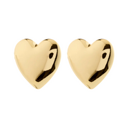 Annemette Heart Earrings  - Gold