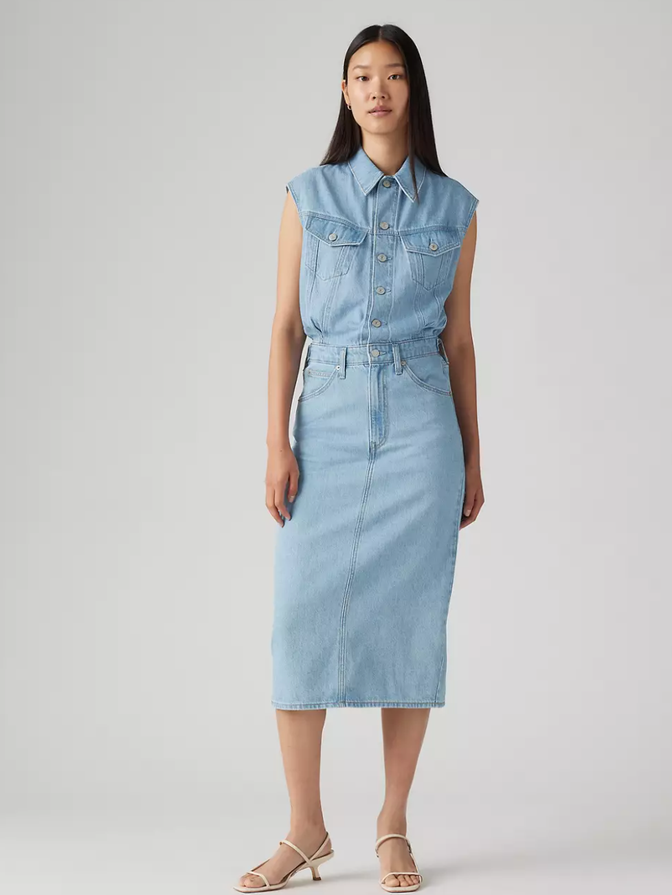 Iconic Sleeveless Dress - Wrapped in Blue