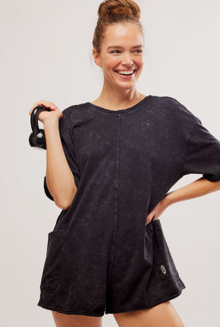 Hot Shot Tee Romper Coddy - Black