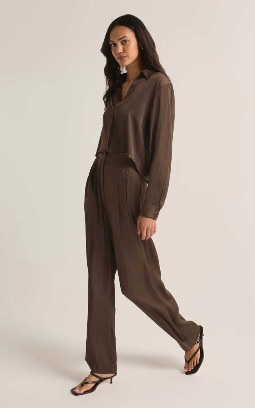 Sante Luxe Sheen Top - Dark Chocolate