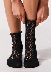 Rubies Crochet Socks - Black