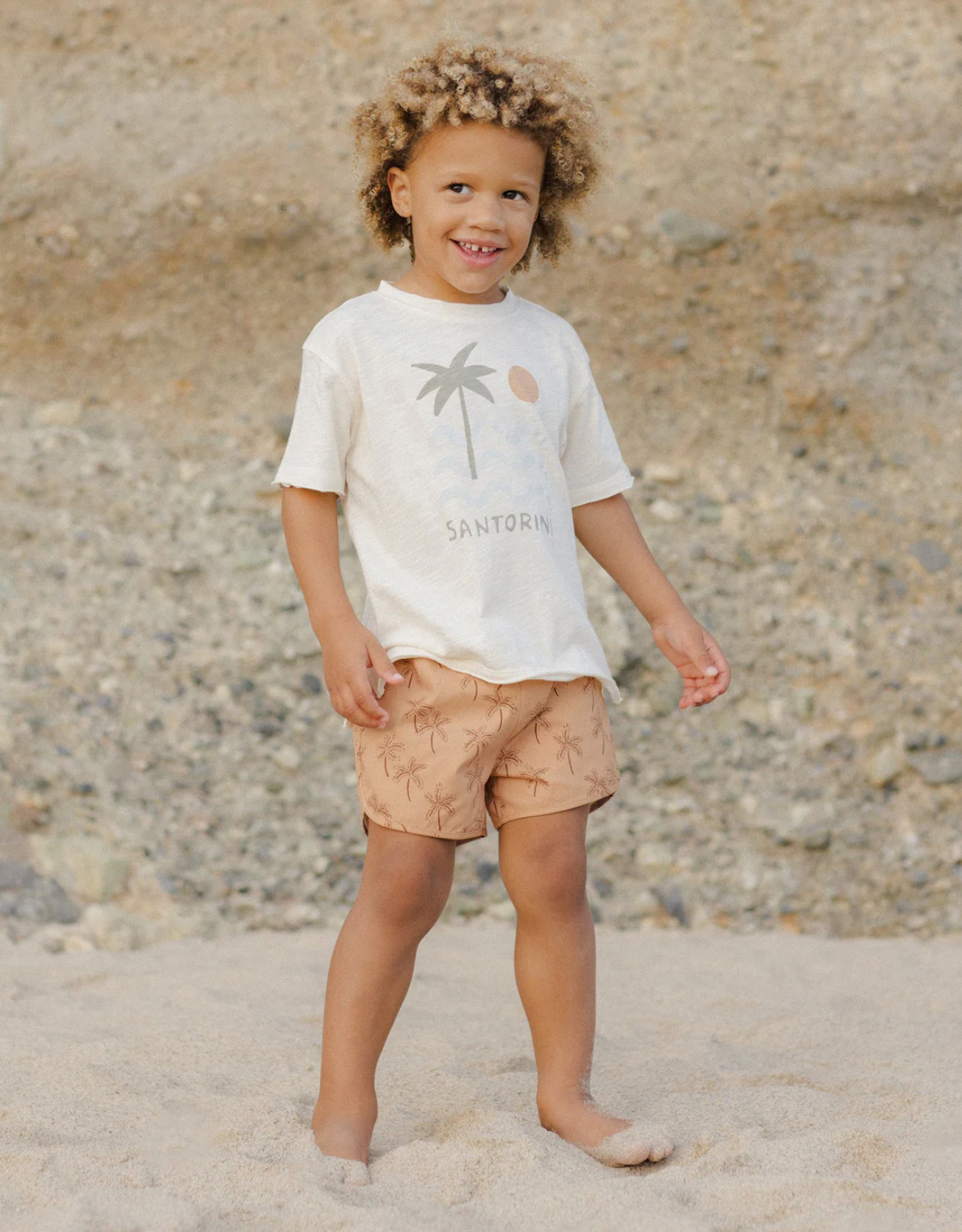 Raw Edge Tee - Santorini