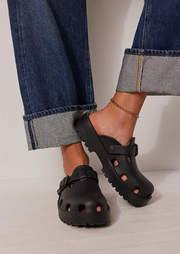 Karlie Buckle Clog - Black
