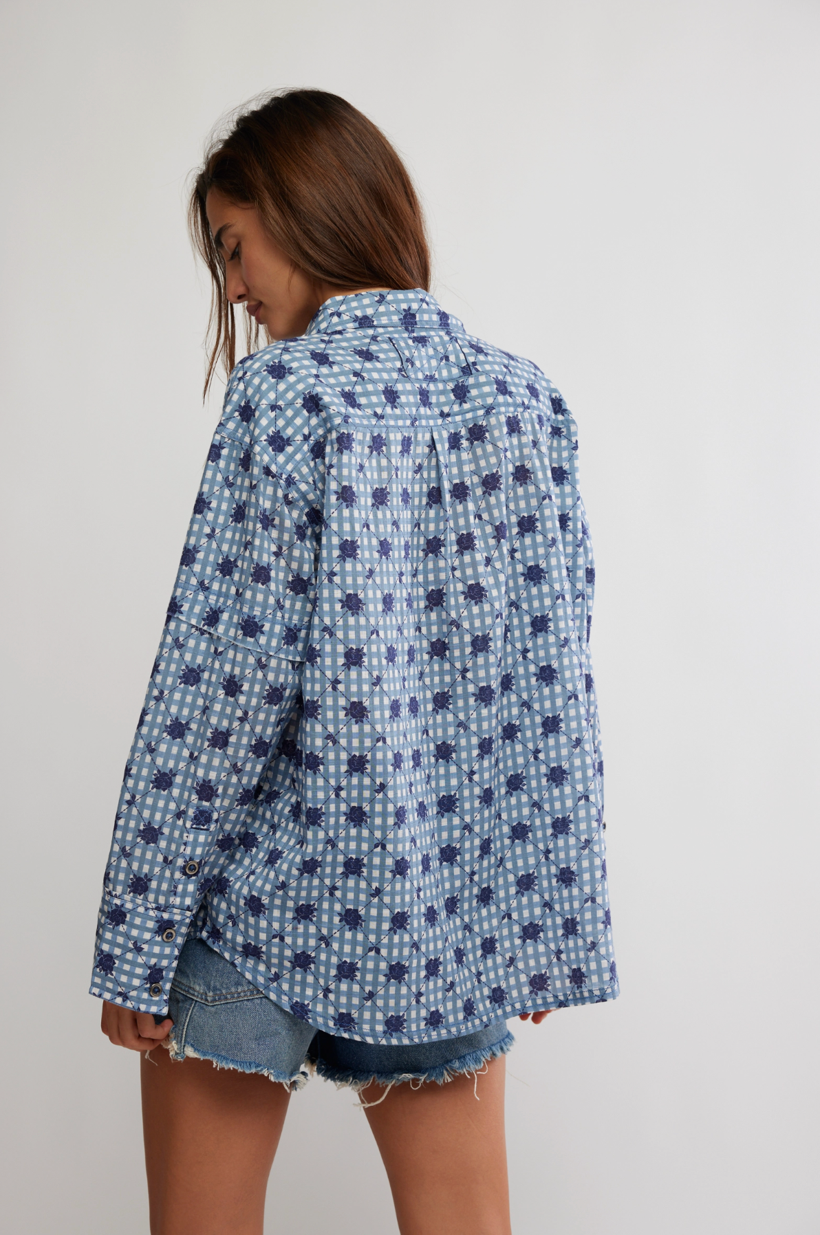 Hidden Flower Camo Shirt - Navy Combo