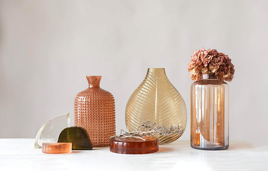 Iridescent Amber Glass