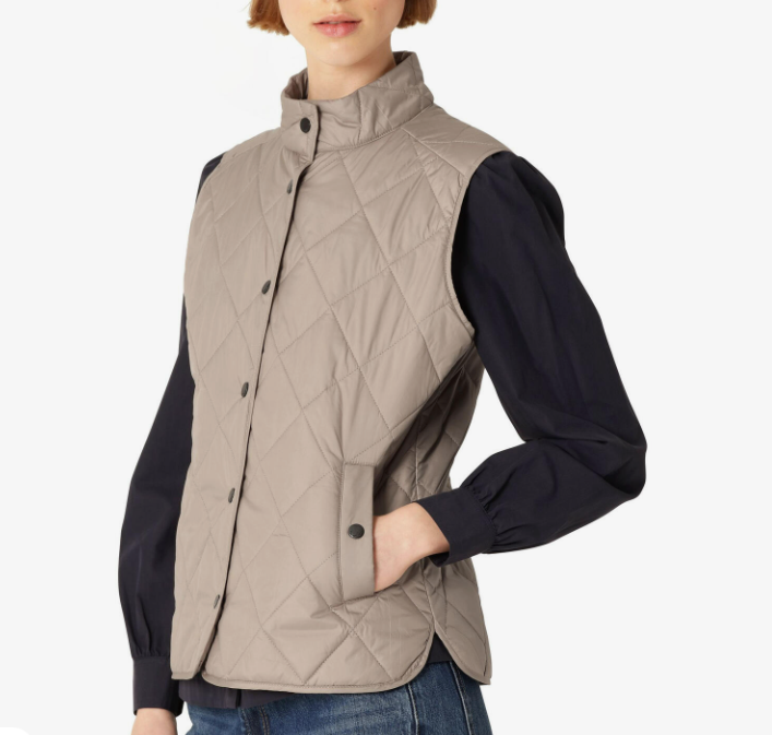 Ilse Jacobsen Quilted Short Vest - Greige