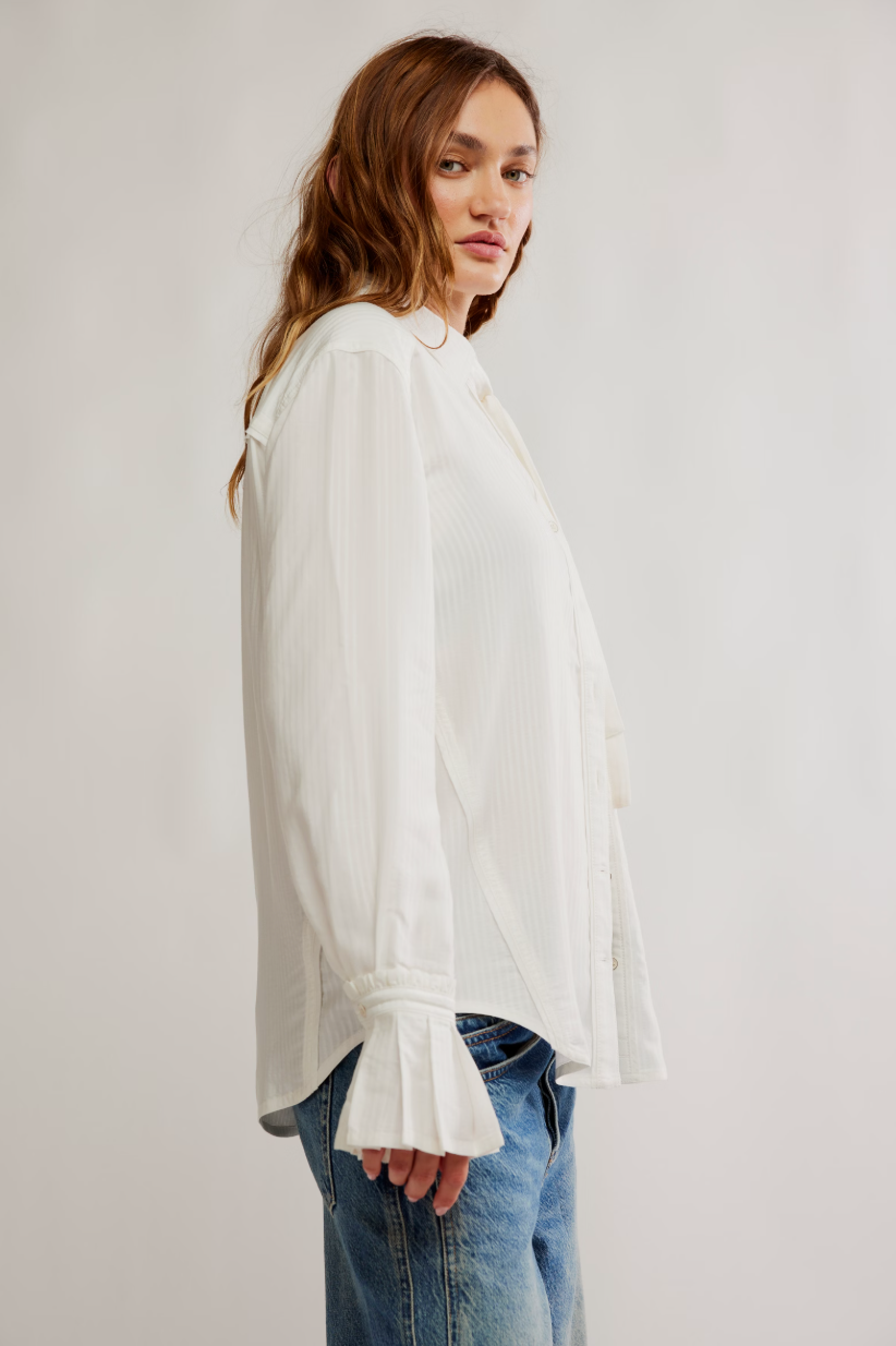 Mary Lou Silk Shirt - Clean Ivory