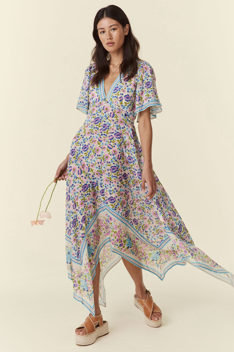 Impala Lily Handkerchief Dress - Iris
