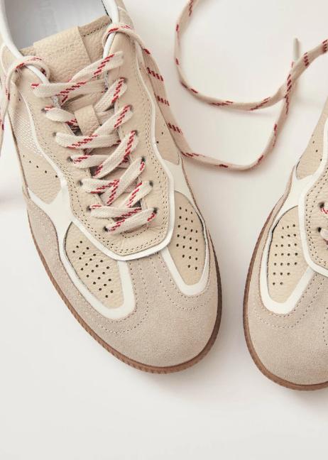 Tb.490 Rife Grain Cream Leather Sneakers - Alohas