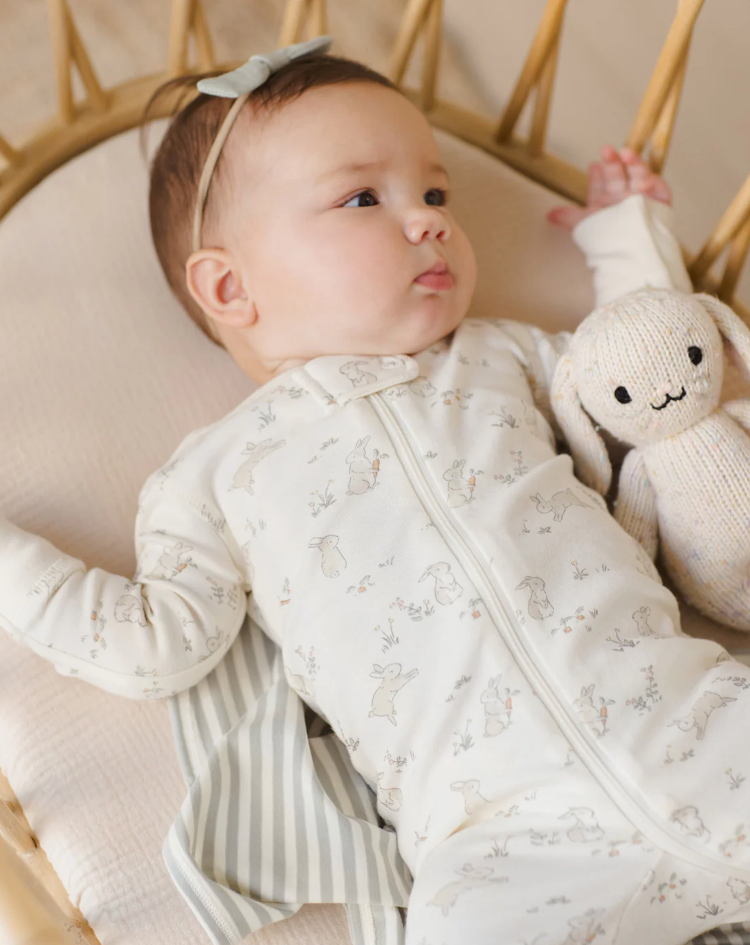 Zip Longsleeve Sleeper || Bunnies