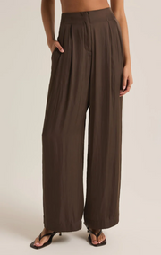 Lisse Wide Leg Pant - Dark Chocolate
