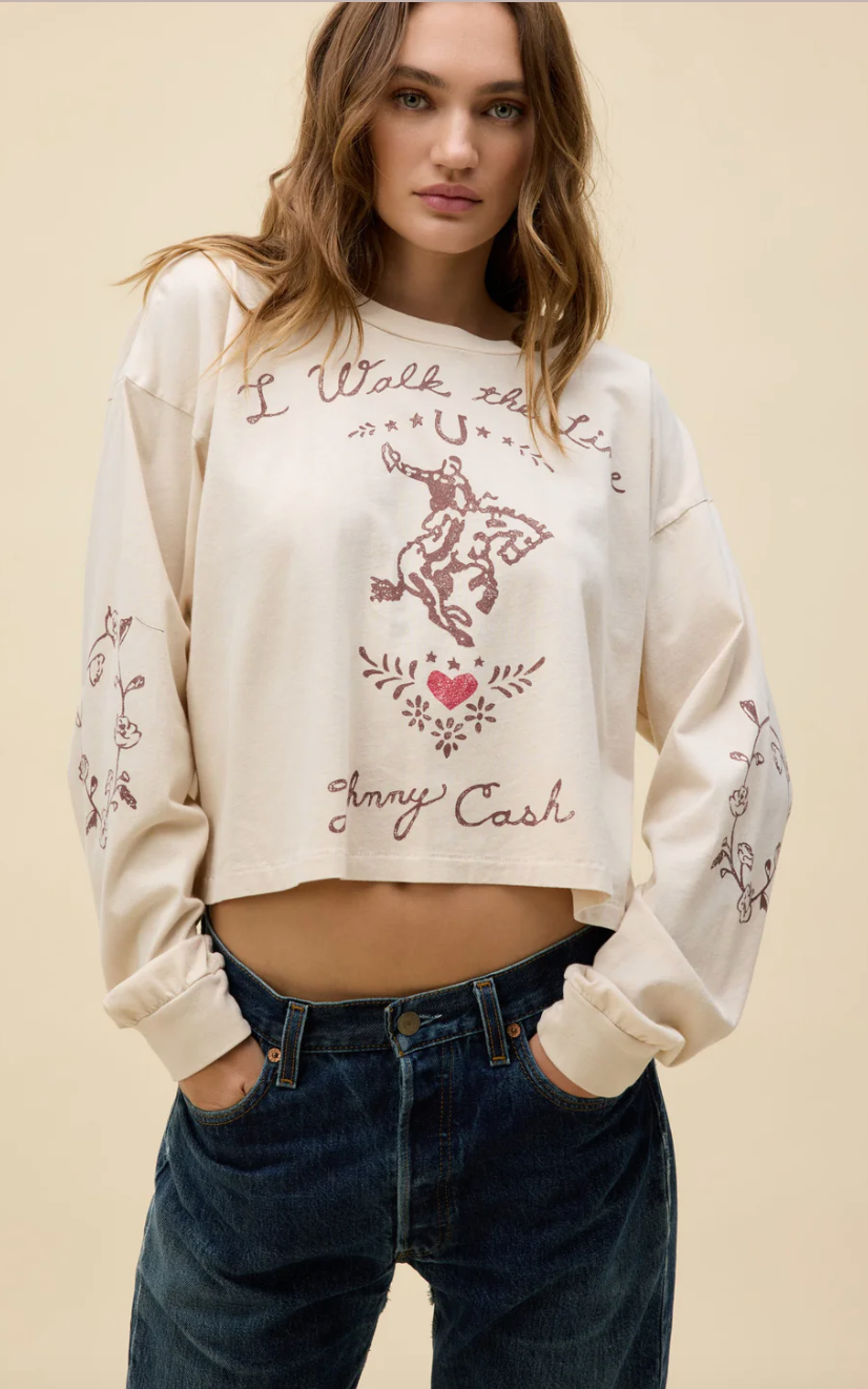 Johny Cash - Walk the Line Long Sleeve