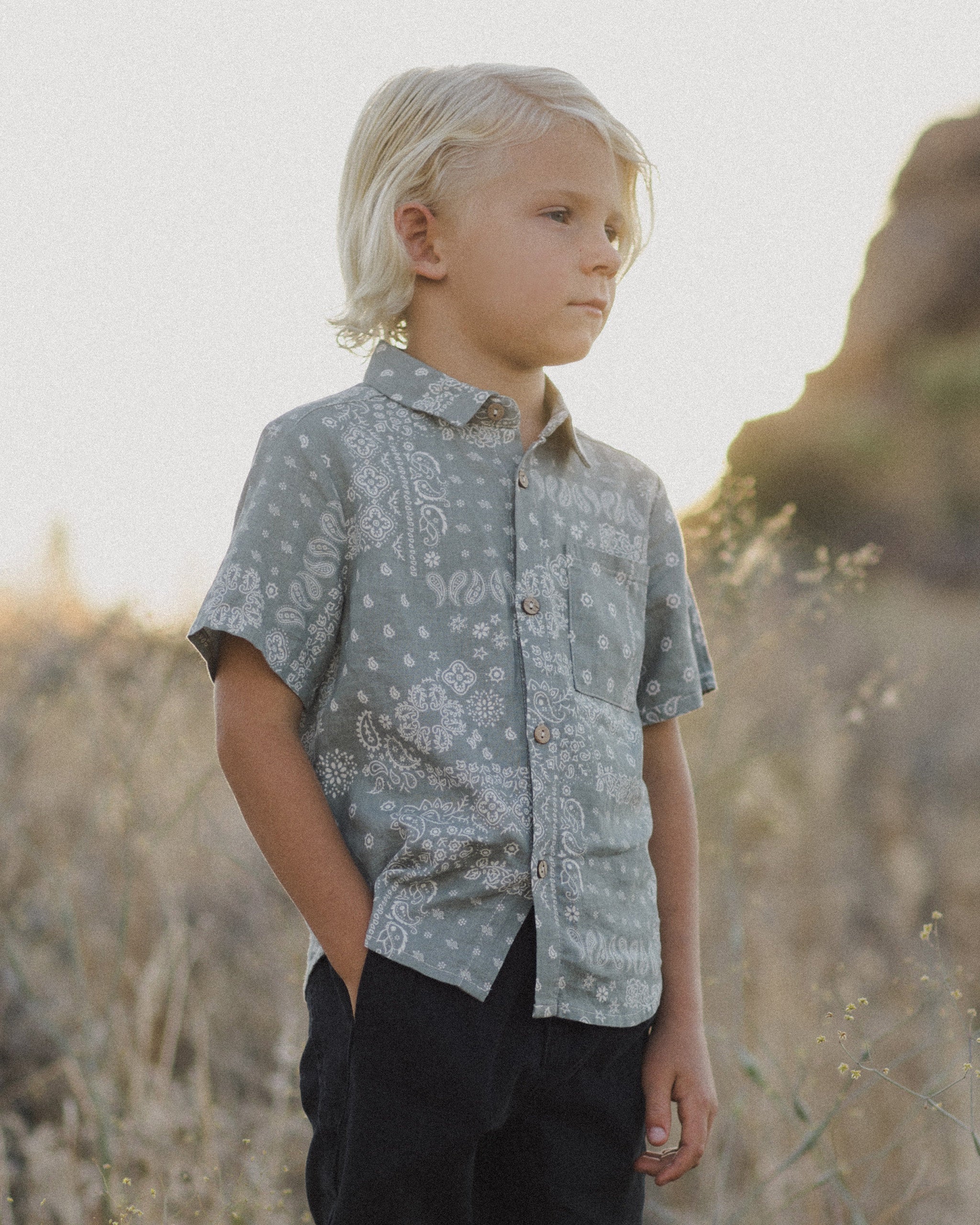 Collared SS Shirt - Laurel Bandana