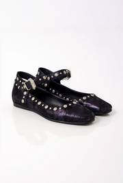 Mystic Mary Jane Flat - Metallic Navy
