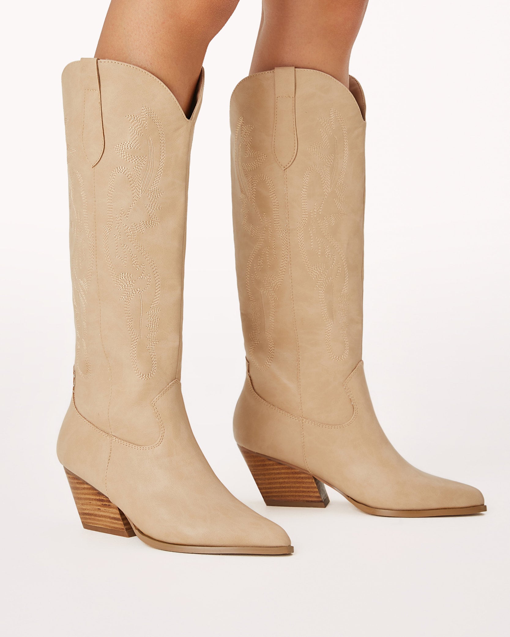Zeinna Western Boot - Cashew