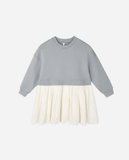 Sweatshirt Dress - Dusty Blue