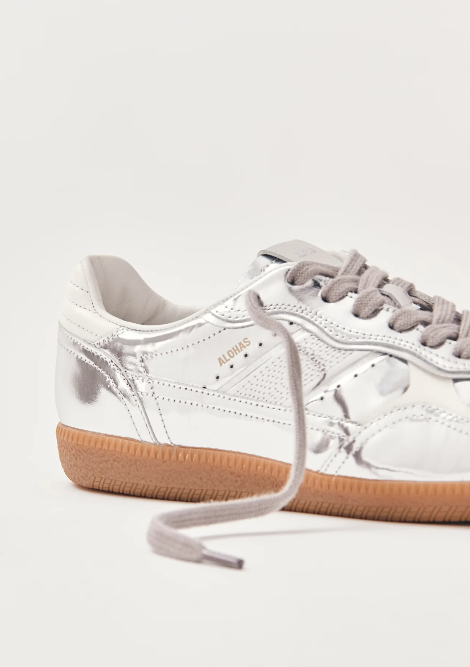 Tb.490 Rife Shimmer Silver Leather Sneakers - Alohas