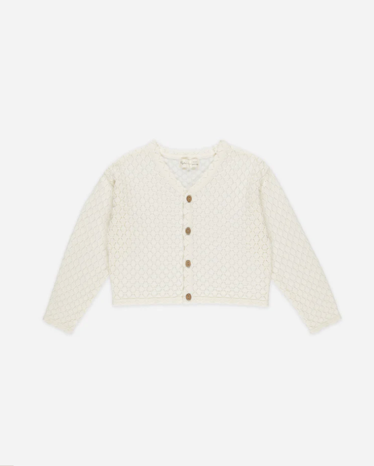 Baby Crochet Cardigan - Ivory