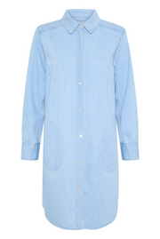 Nuria Dress - Whiteish Blue Denim