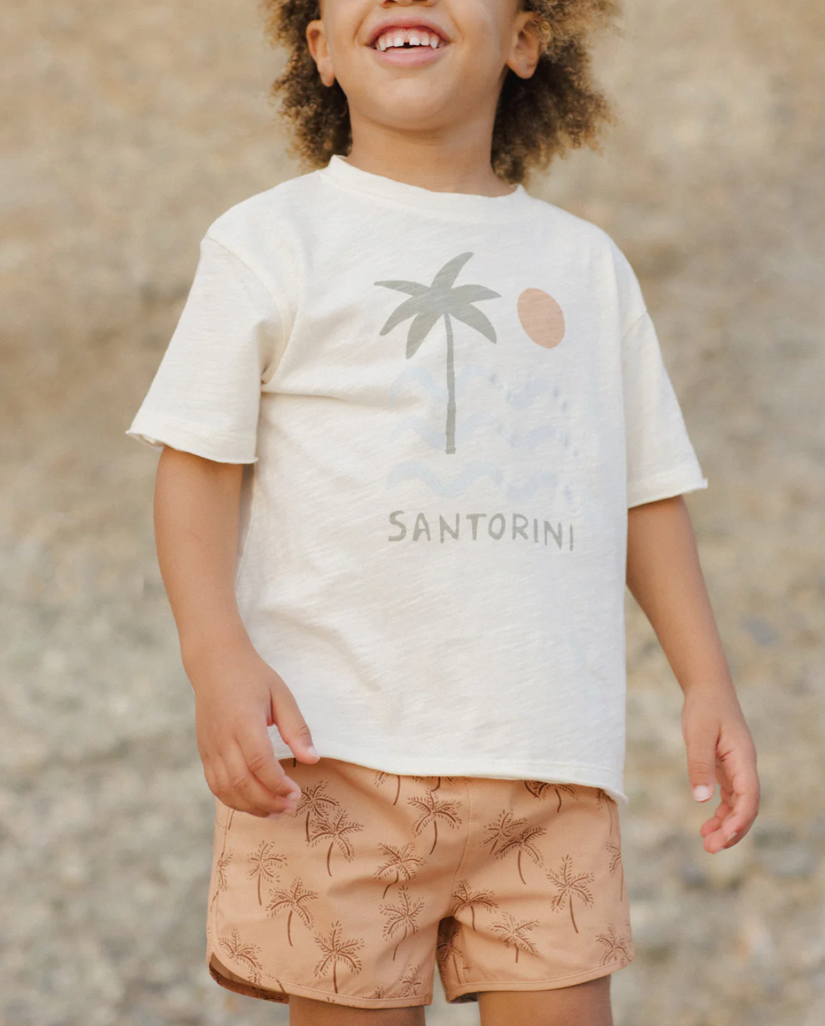Raw Edge Tee - Santorini