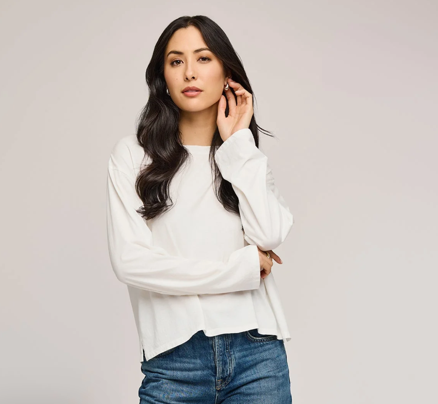 Naomi Long Sleeve - White