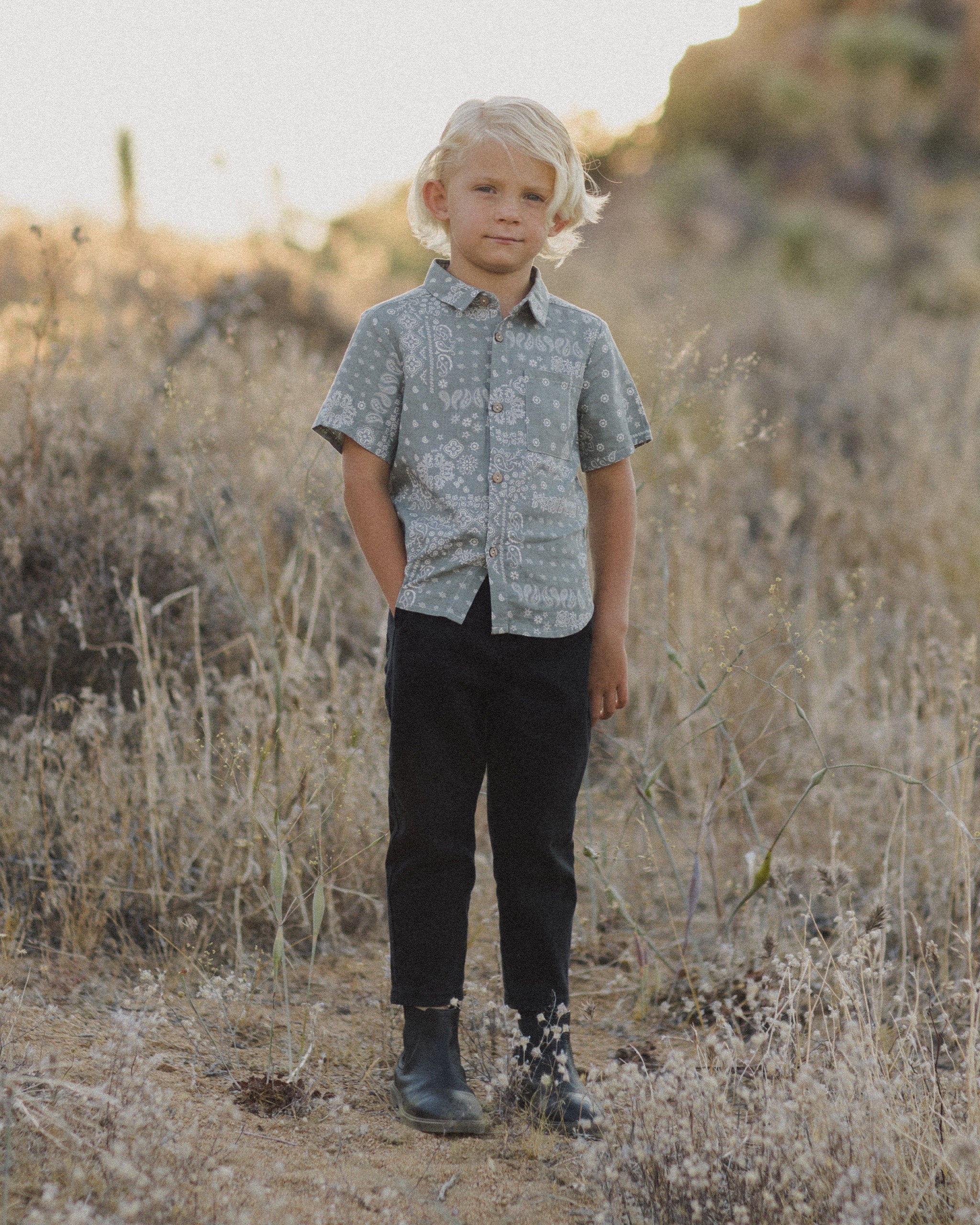Collared SS Shirt - Laurel Bandana