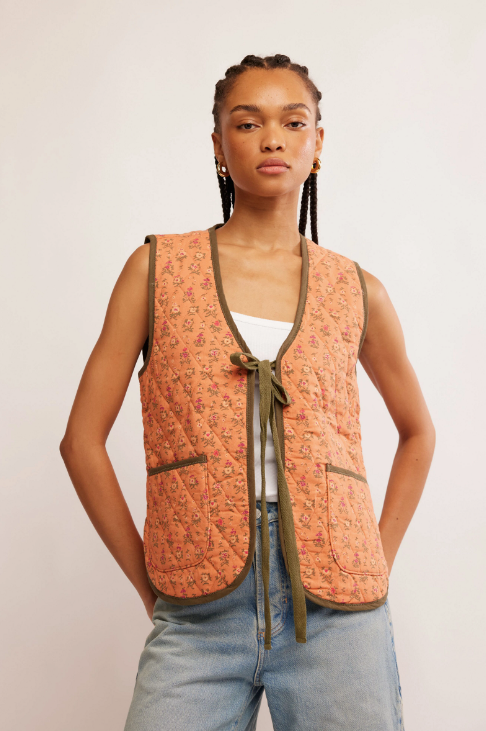 Claudine Vest - Candied Melon