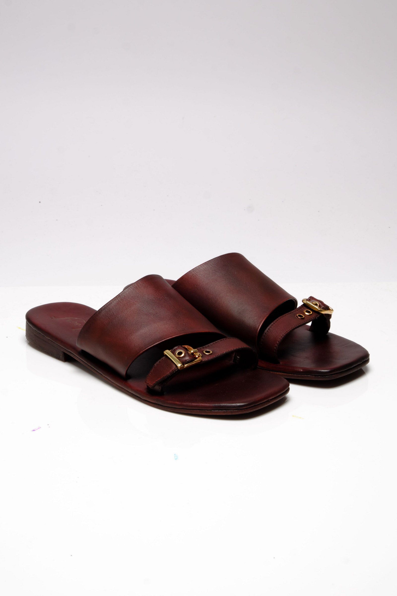 Mila Minimal Flat Sandal - Coconut Shell