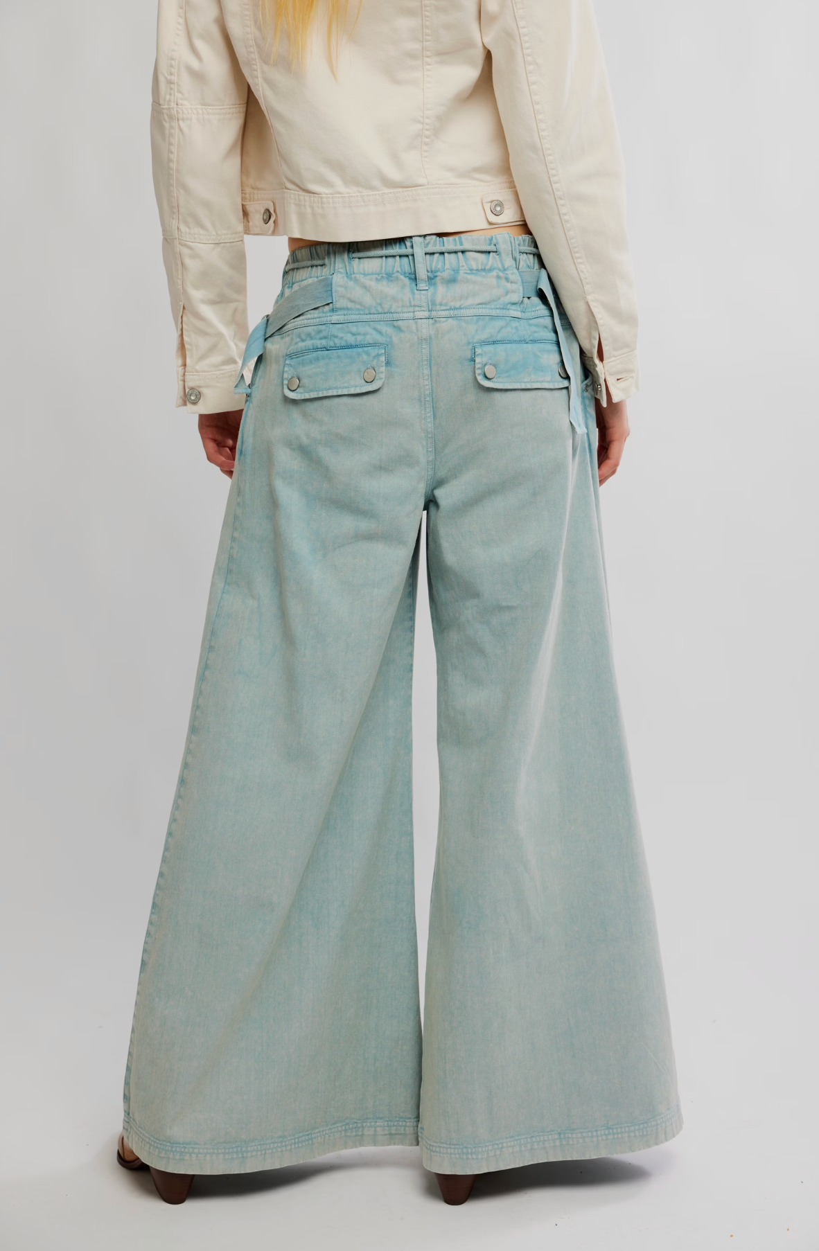 Julien Wide Leg Chino - Pearl Blue