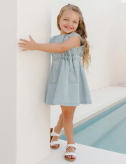 Denim Mini Dress - Ocean