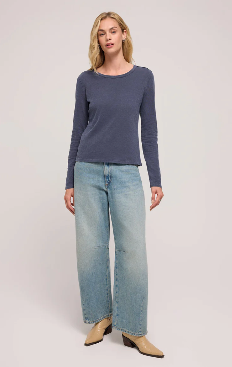 Arlet Slub Top - Worn Blue