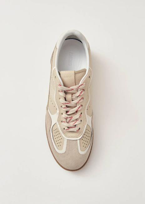 Tb.490 Rife Grain Cream Leather Sneakers - Alohas