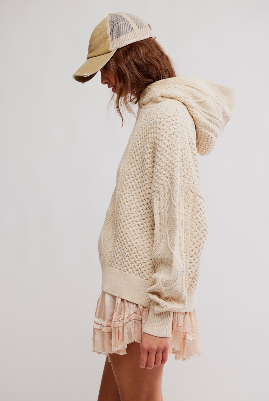 Explorer Cable Hoodie - Macadamia