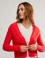 School Girl Cardi - Cherry Pop Melange